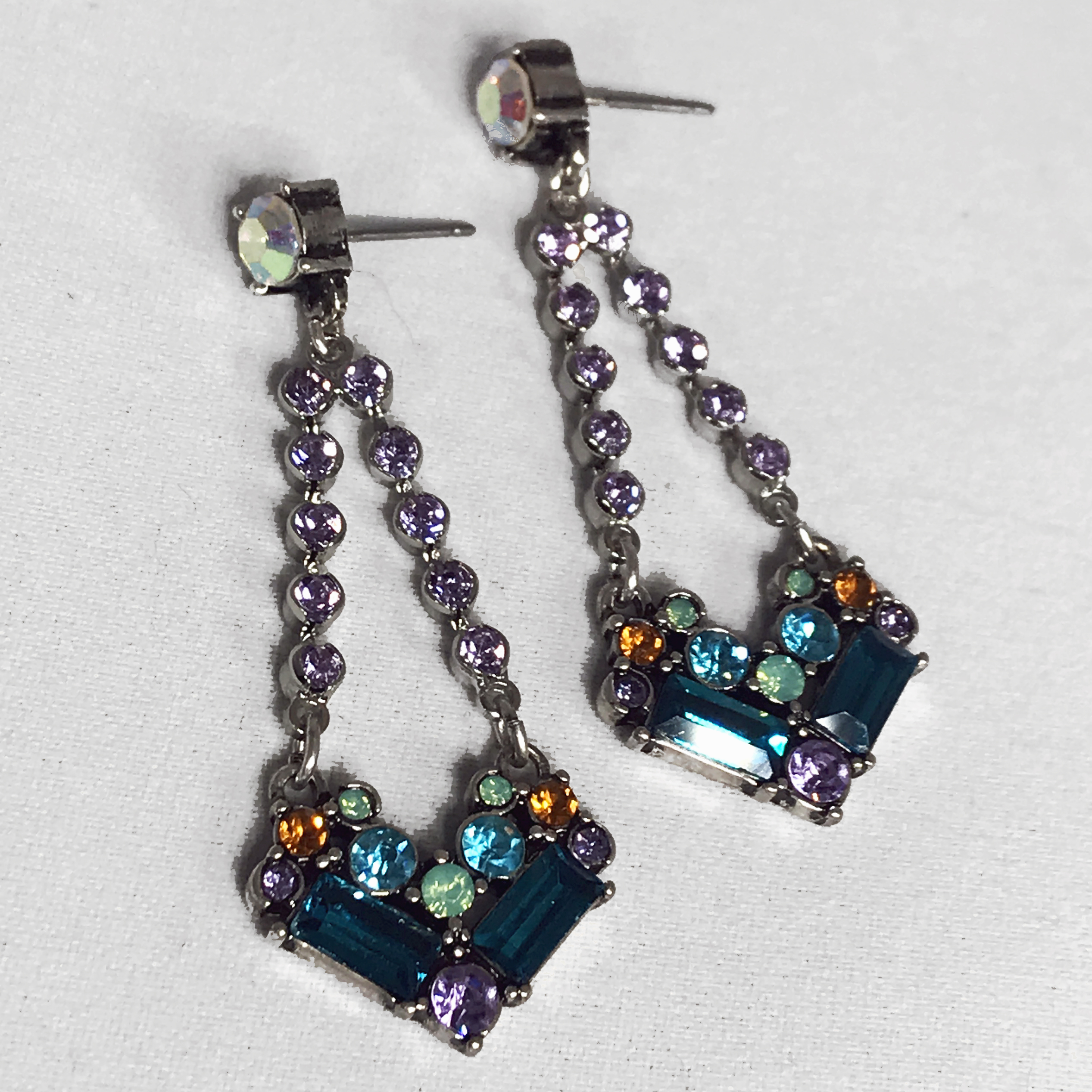 Lavender Antique Style Drop Earrings - Poiji Lavender Drop Earrings